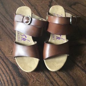 Brown Sandler wedges
